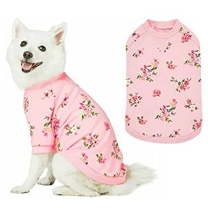 Pink floral sweatshirt for small dog